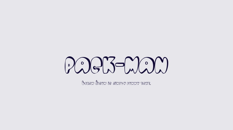 PACK-MAN Font