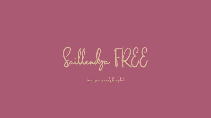 Saillendya FREE Font