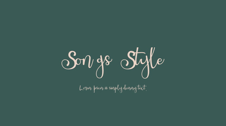 Songs Style Font