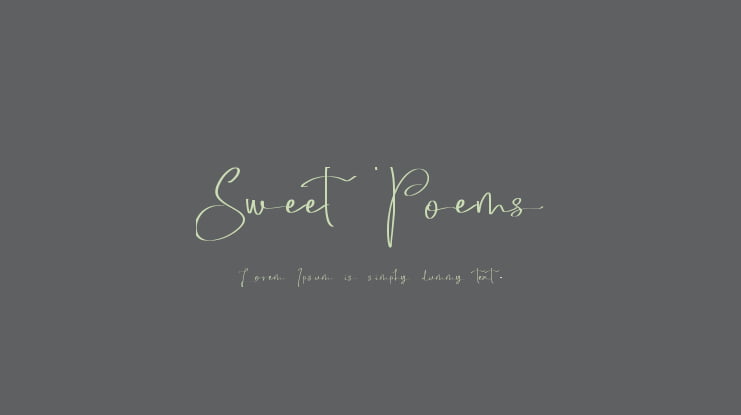 Sweet Poems Font