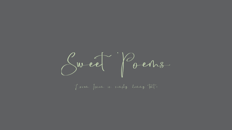 Sweet Poems Font