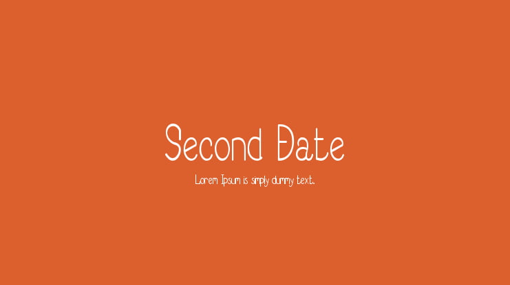 Second Date Font