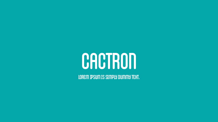 Cactron Font Family