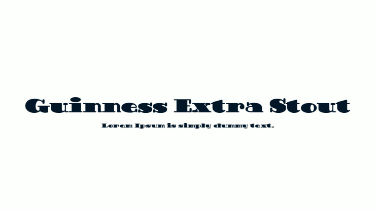 Guinness Extra Stout Font