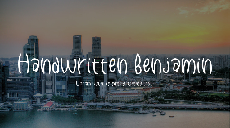 Handwritten Benjamin Font