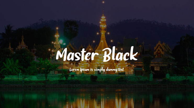 Master Black Font