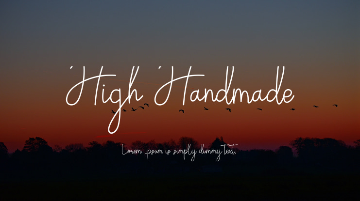 High Handmade Font