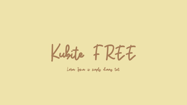 Kubite FREE Font