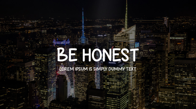 Be Honest Font