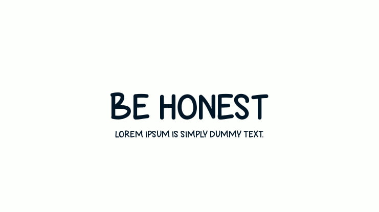 Be Honest Font