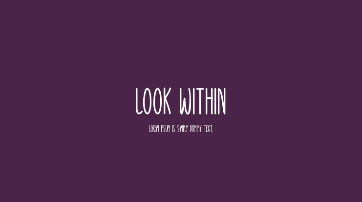 Look Within Font