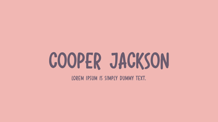 Cooper Jackson Font