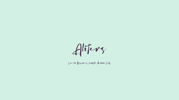 Aliters Font