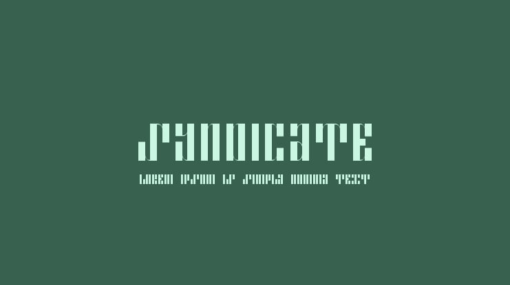 syndicate Font