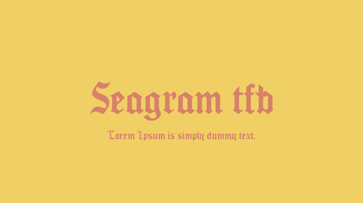 Seagram tfb Font