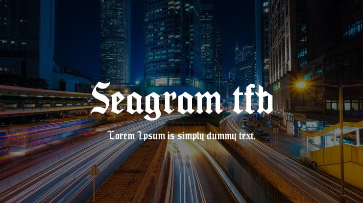 Seagram tfb Font