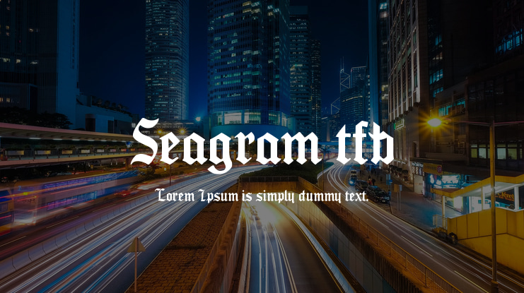Seagram tfb Font
