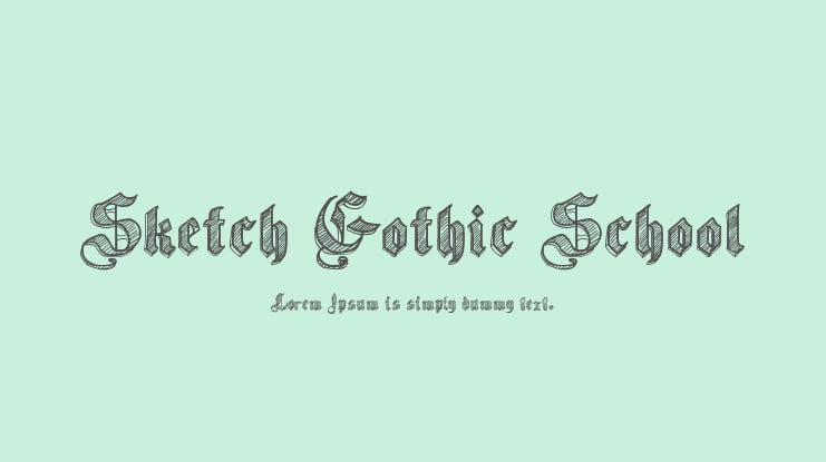 Sketch Gothic School Font