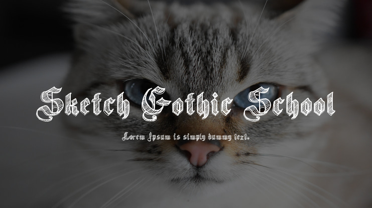 Sketch Gothic School Font
