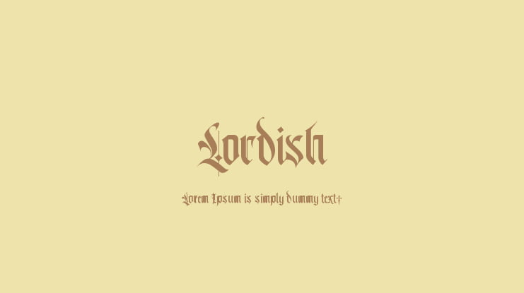 Lordish Font