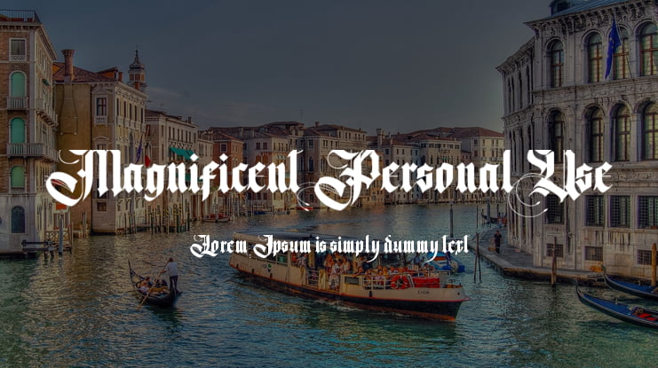 Magnificent Personal Use Font
