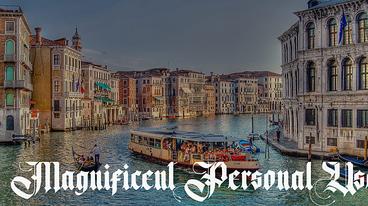 Magnificent Personal Use Font