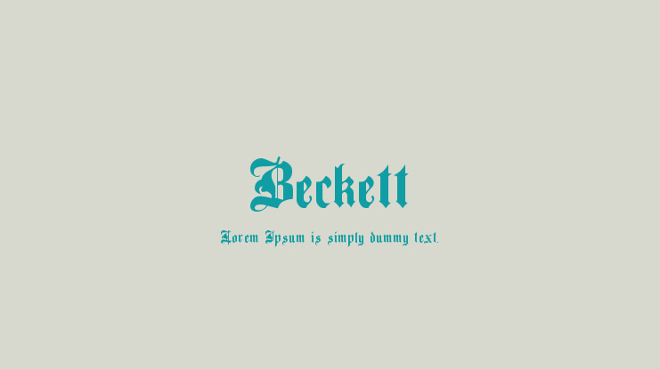 Beckett Font