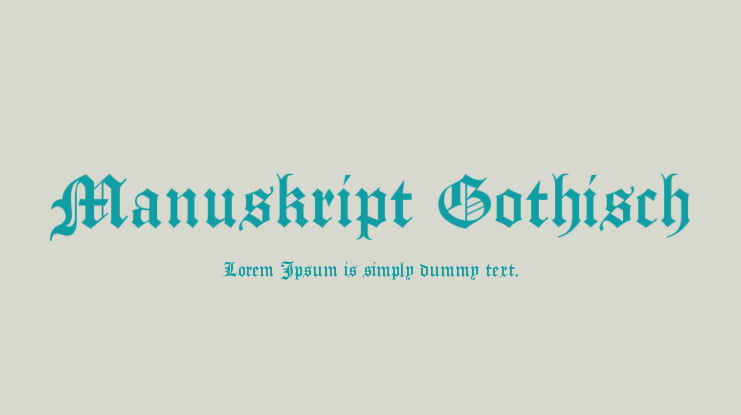 Manuskript Gothisch Font