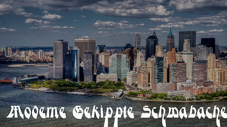 Moderne Gekippte Schwabacher Font