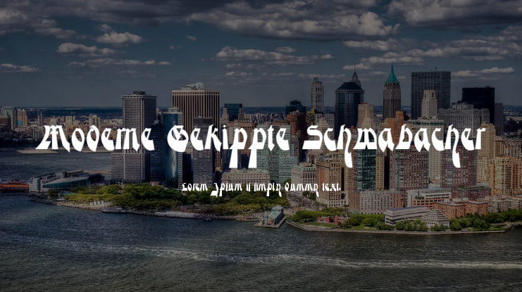 Moderne Gekippte Schwabacher Font