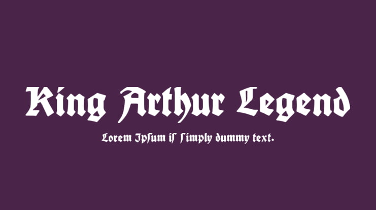 King Arthur Legend Font