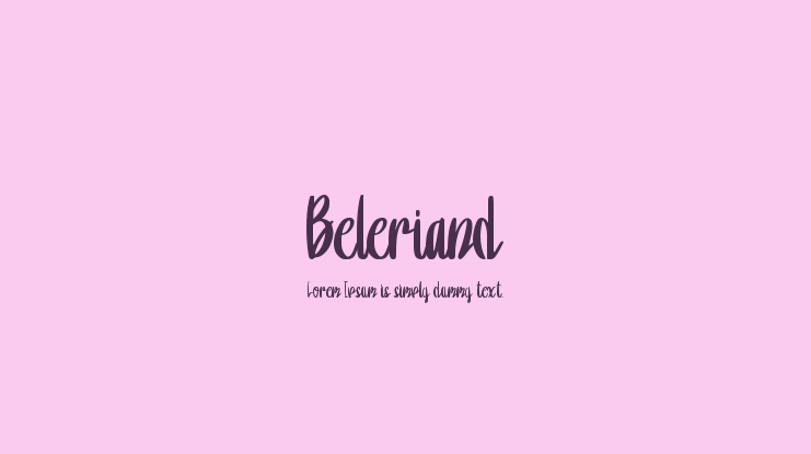 Beleriand Font