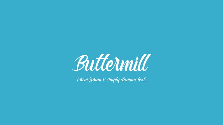 Buttermill Font