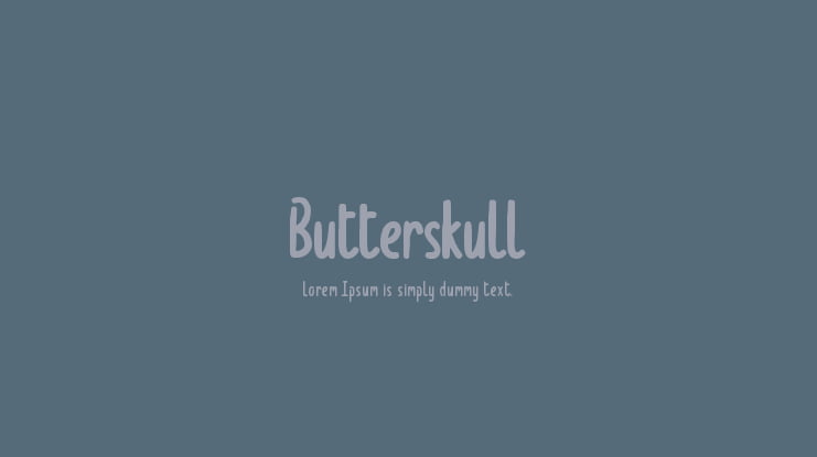 Butterskull Font