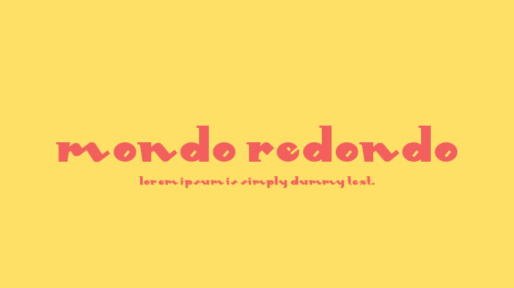 Mondo Redondo Font