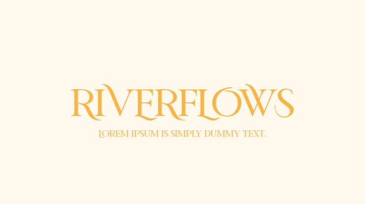 RIVERFLOWS Font Family