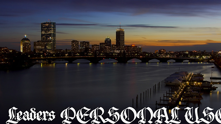 Leaders PERSONAL USE ONLY Font