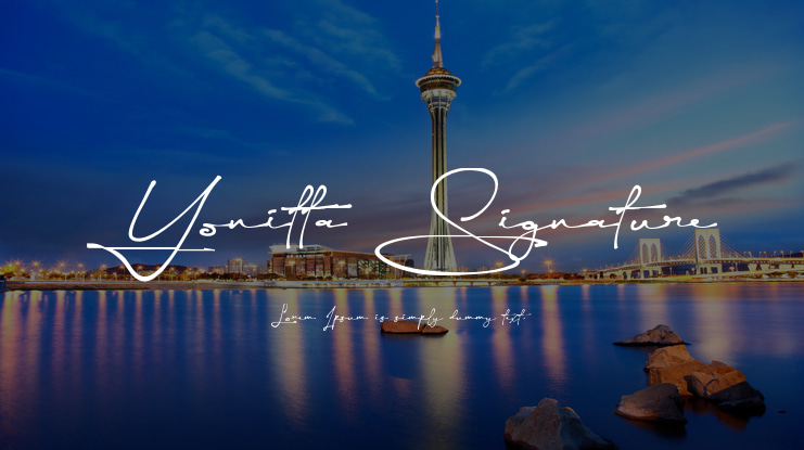Yonitta Signature Font