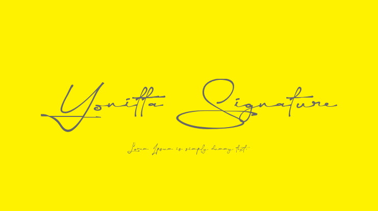 Yonitta Signature Font