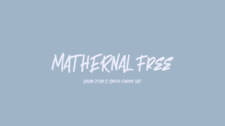 MATHERNAL Free Font