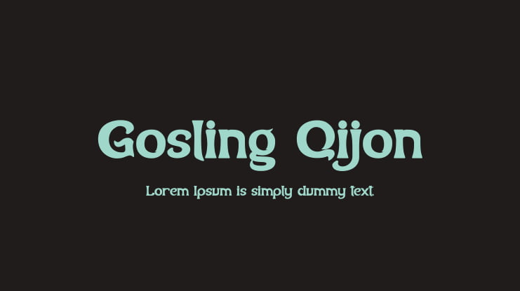 Gosling Qijon Font