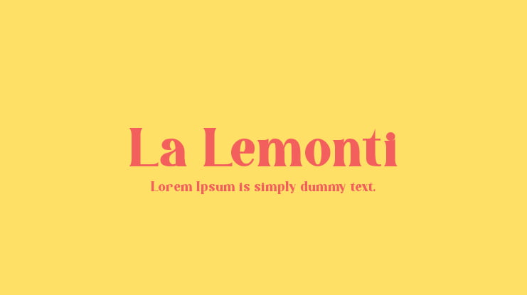 La Lemonti Font Family