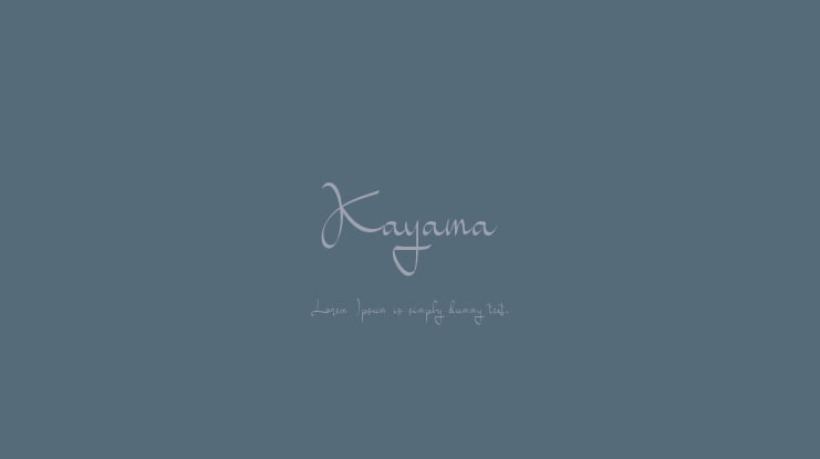 Kayama Font
