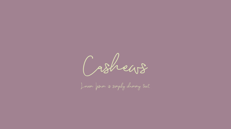 Cashews Font