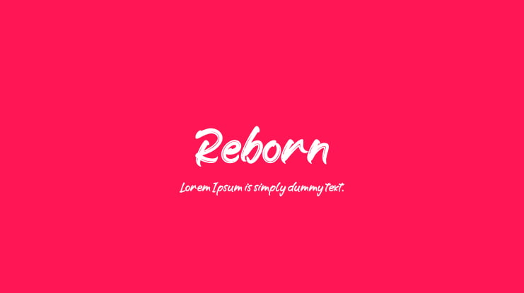 Reborn Font