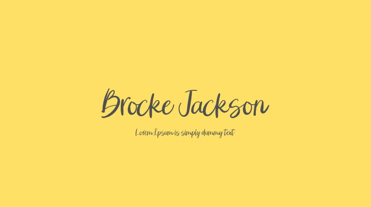Brocke Jackson Font