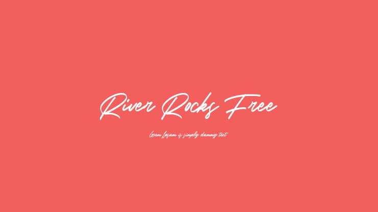 River Rocks Free Font