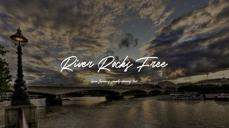 River Rocks Free Font