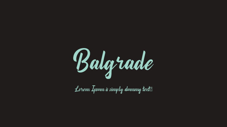 Balgrade Font
