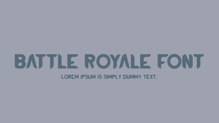 BATTLE ROYALE FONT
